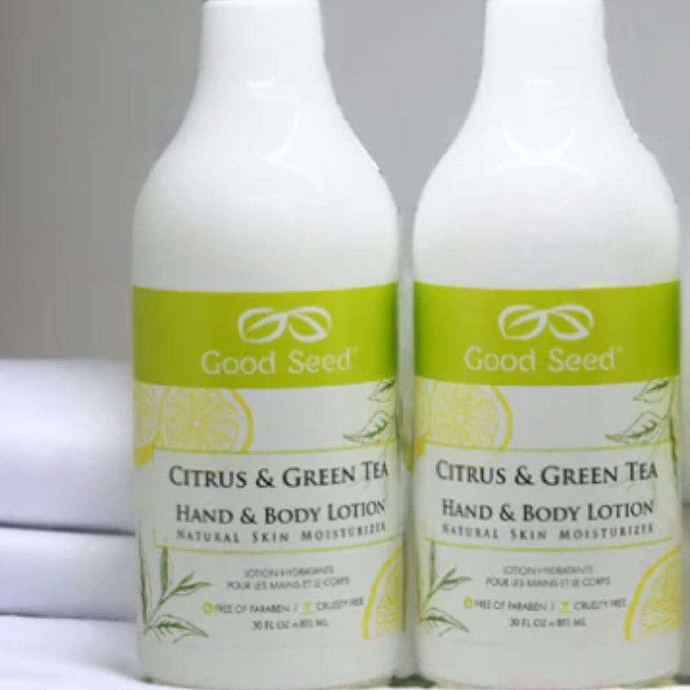 GOOD SEED CITRUS & GREEN TEA HAND & BODY LOTION - 30oz/ 851 ml. (PACKAGE OF 2)
